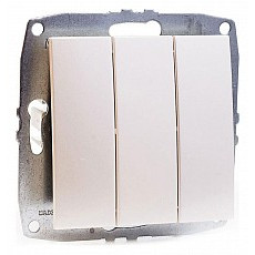 Выключатель трехклавишный без рамки mono electric despina - larissa 500-002522-114